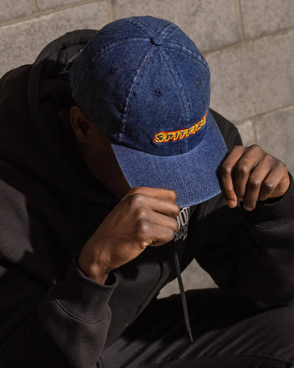 Flames Script Strapback Cap