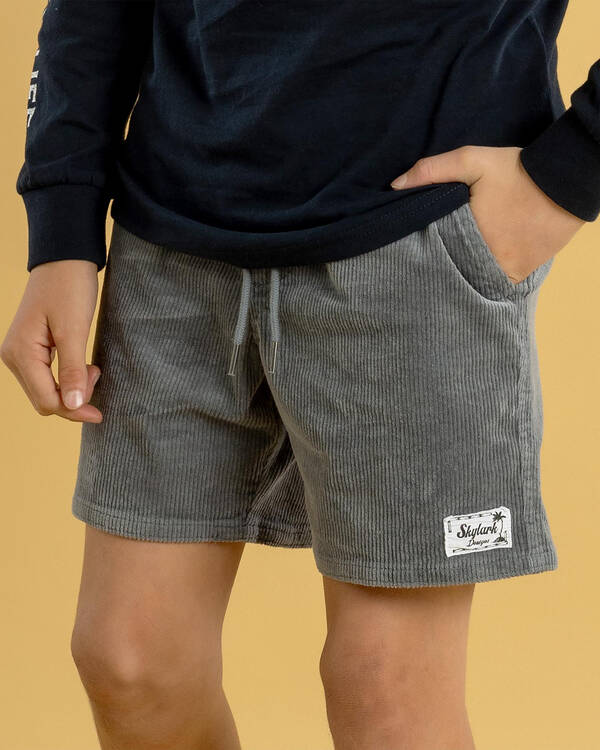 Cord Elastic Waist Shorts