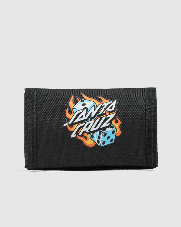 Flaming Dice Dot Trifold Wallet