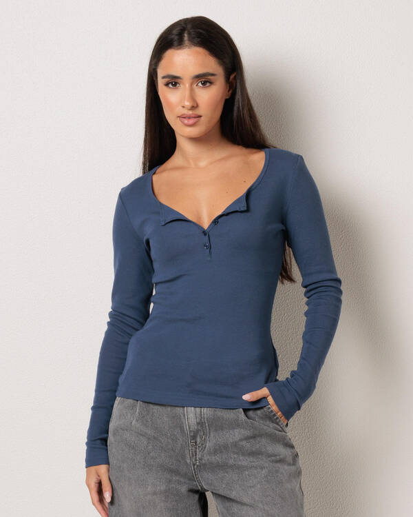 Shirley Long Sleeve Henley Top