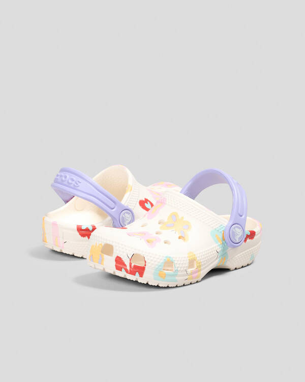 Toddlers' Classic Butterfly Graphic Clogs Shoes