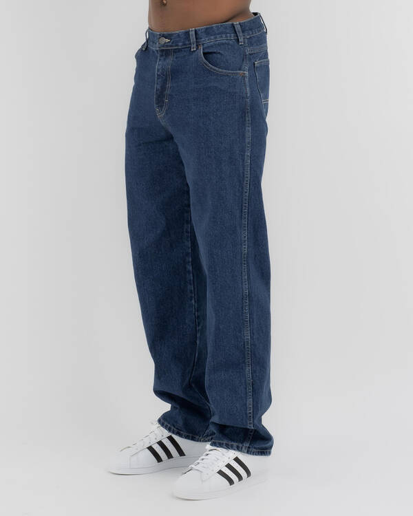 Relaxed Straight Fit Denim Jeans