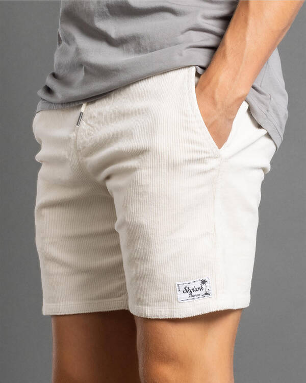 Texture Elastic Waist Shorts