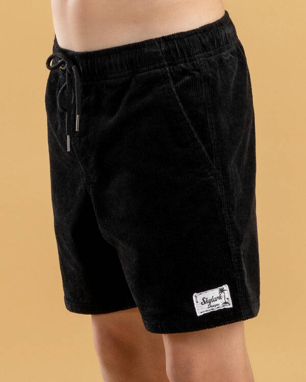 Cord Elastic Waist Shorts