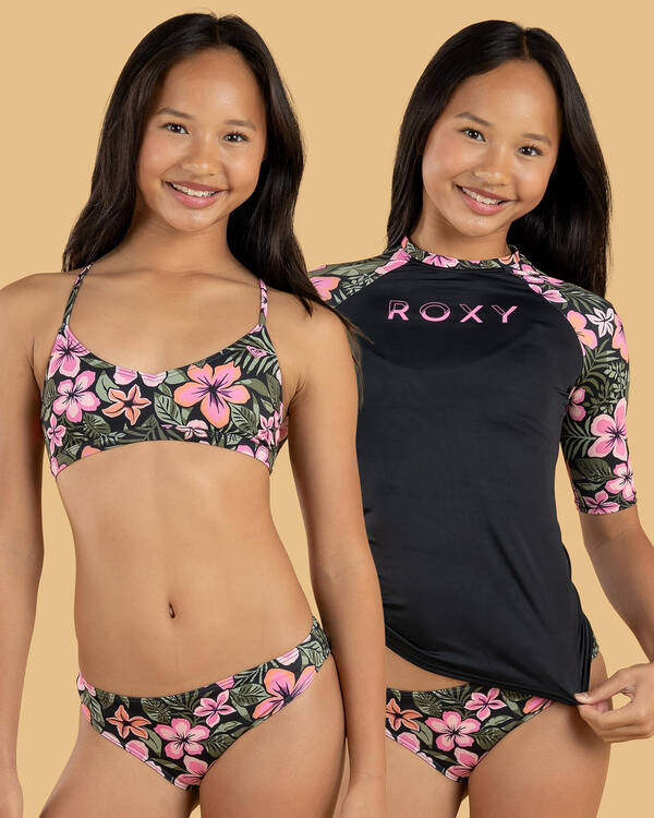 Active Floral Rash Vest Set