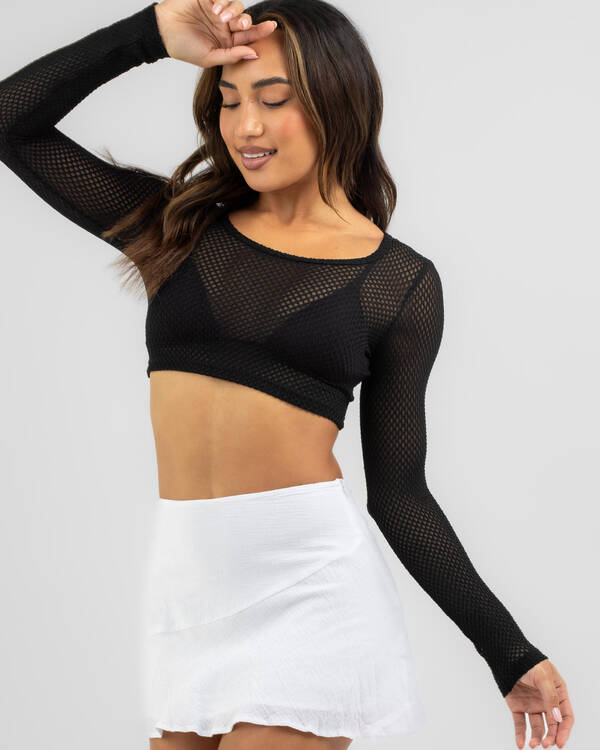 Jain Scoop Neck Long Sleeve Top