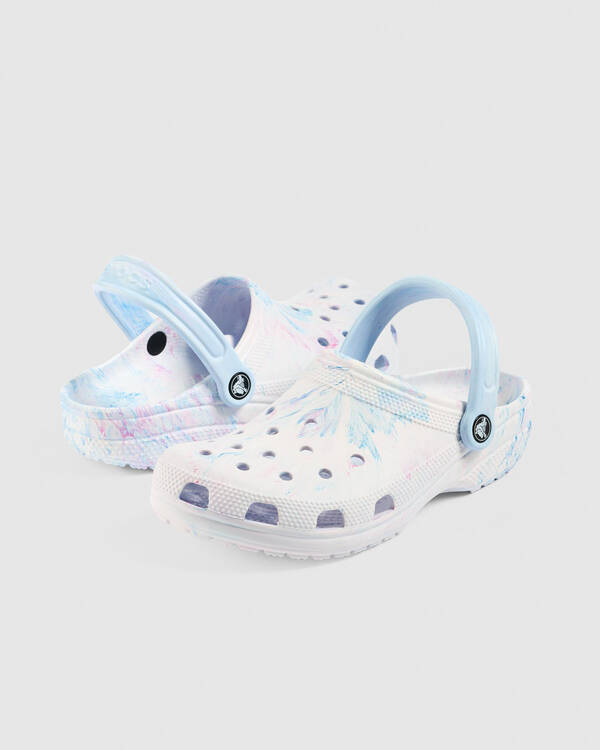 Classic Watercolor Marbled Clogs Shoes