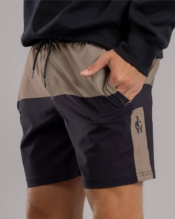 Bicolour Elastic Waist Shorts