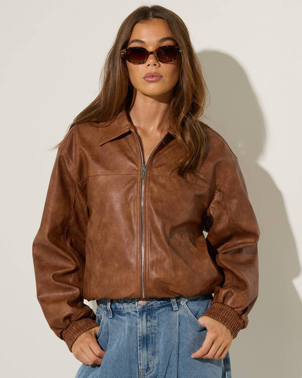 Leo Faux Leather Jacket