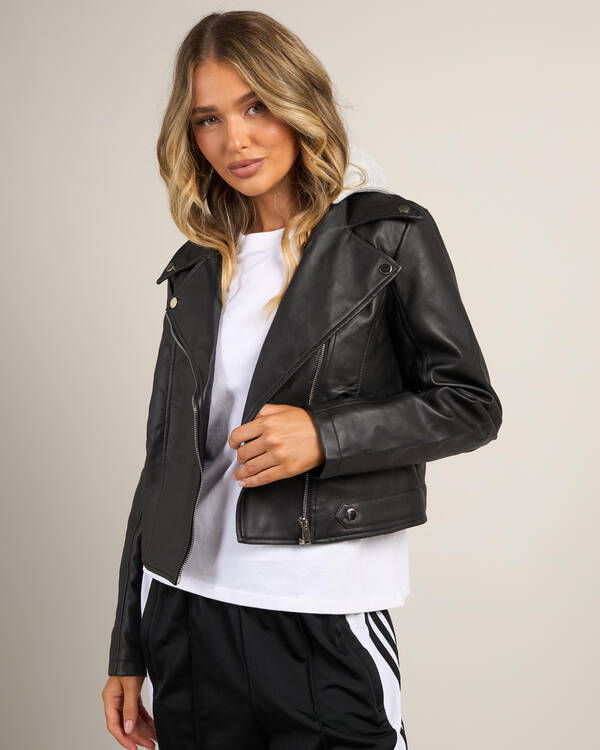 Raven Faux Leather Jacket