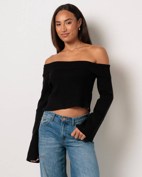 Britney Off Shoulder Knit Top