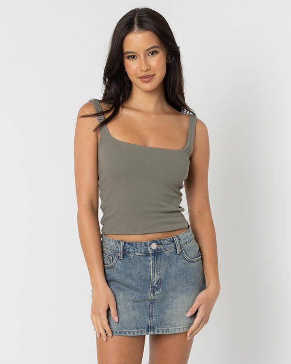 Basic Square Neck Rib Tank Top