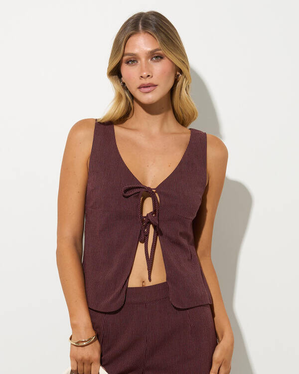 Gia Stripe Tie Top