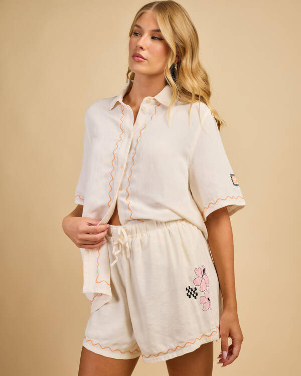 Sunset Luau Embroidered Shirt