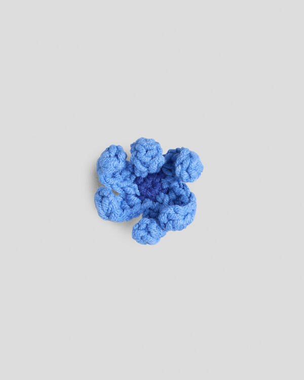 Blue Crochet Flower Jibbitz