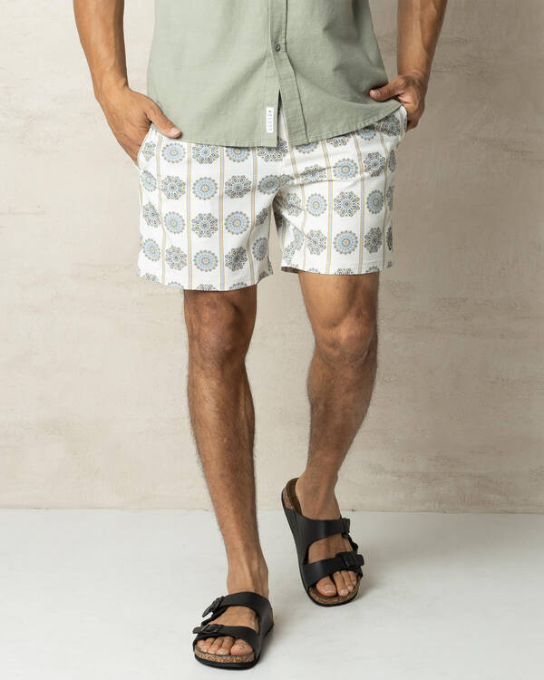 Radial Elastic Waist Shorts