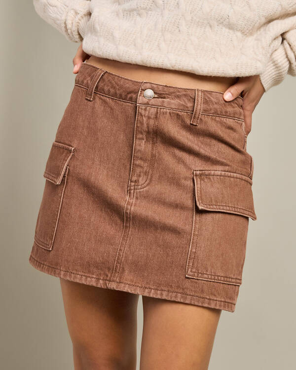 Cargo Denim Mini Skirt