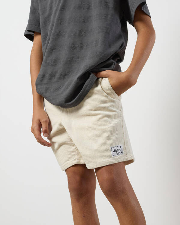Cord Elastic Waist Shorts