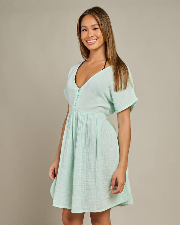 white christmas dresses Aqua Floral Print Midi Dress - All Dresses main image 1