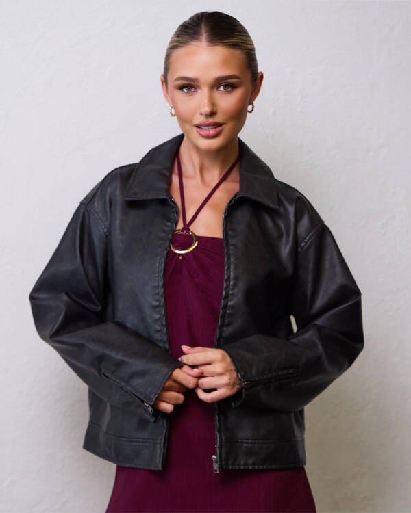 Bowie Faux Leather Jacket