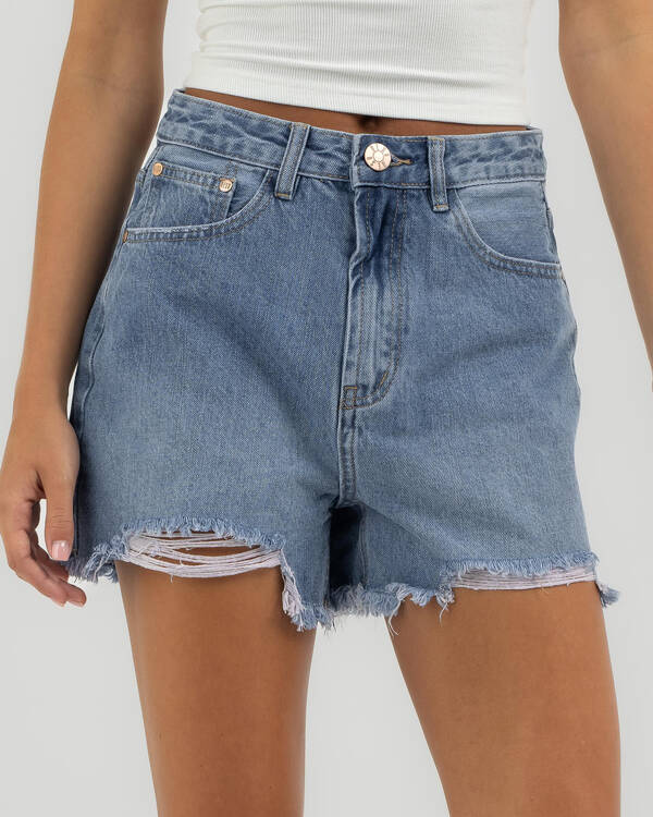 Reign Mid Denim Shorts