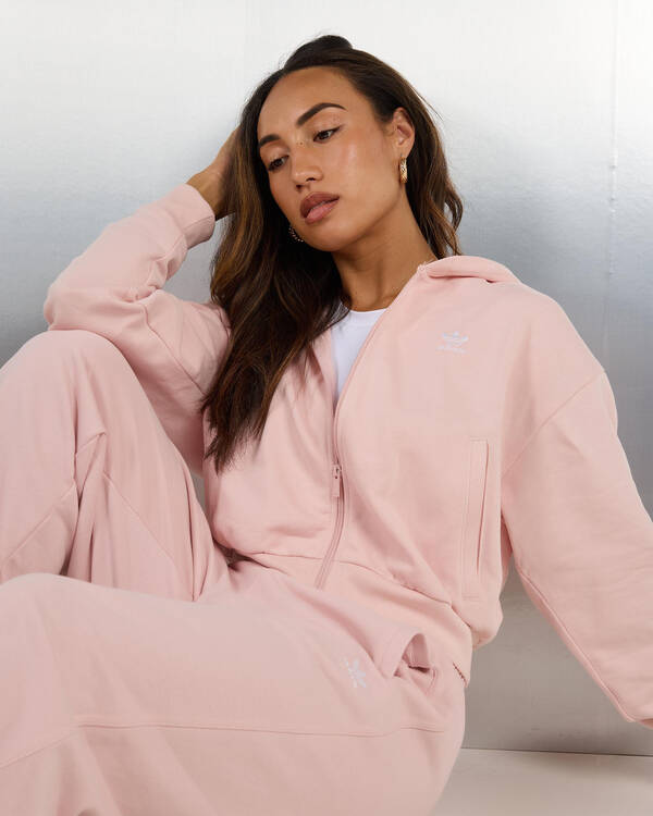 Essentials French Terry Cropped Zip Hoodie