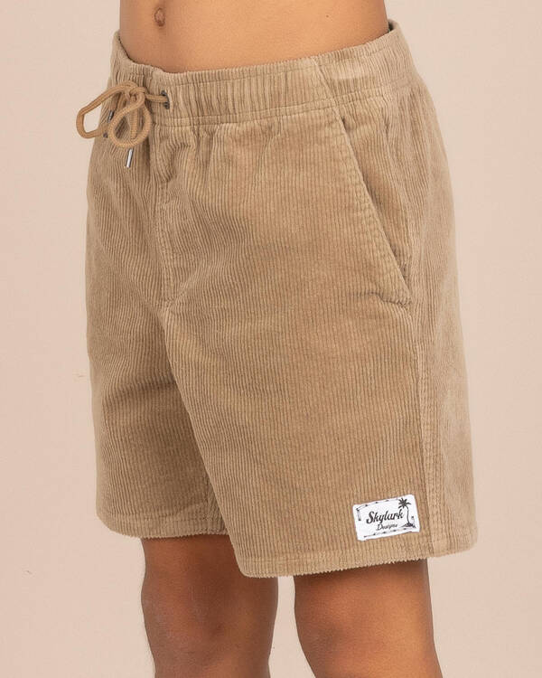 Cord Elastic Waist Shorts