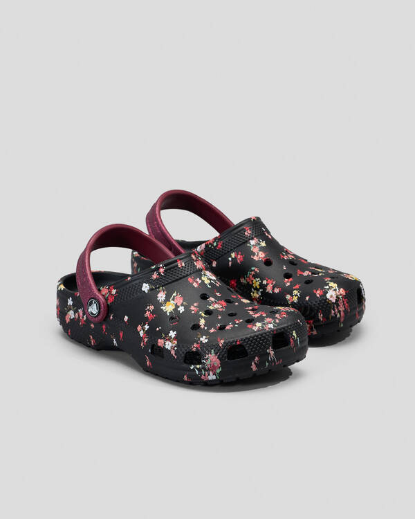 Kids' Classic Floral Print Clogs