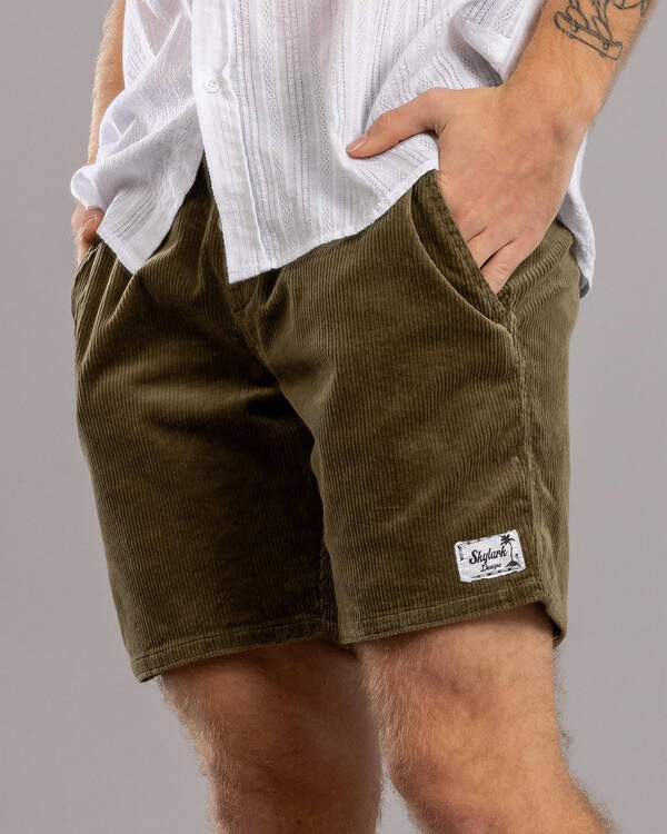 Texture Elastic Waist Shorts