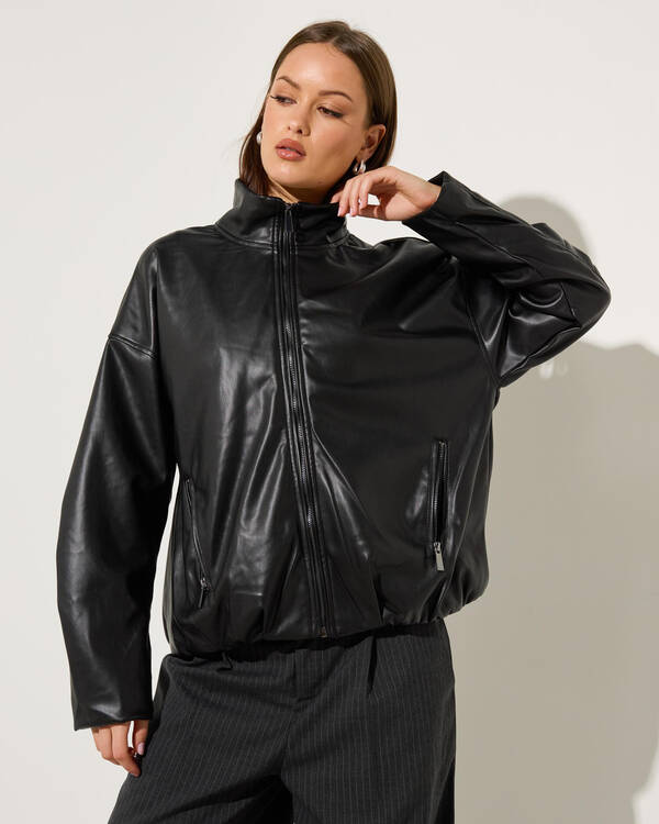 Halo Faux Leather Jacket