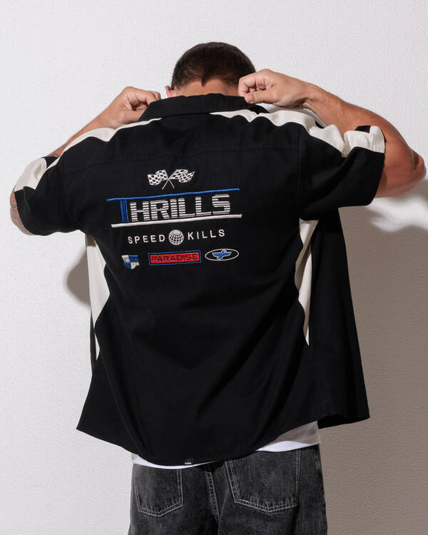 Rapid Fire Cropped Panel Short Sleeve Shirt