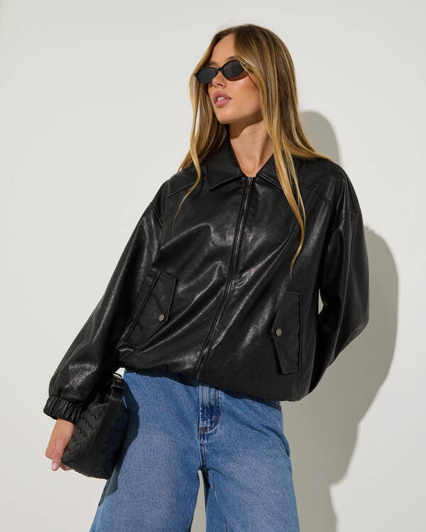 Hudson Faux Leather Jacket