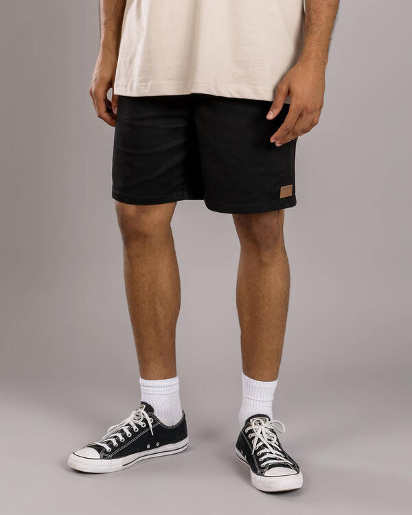 Division Elastic Waist Shorts