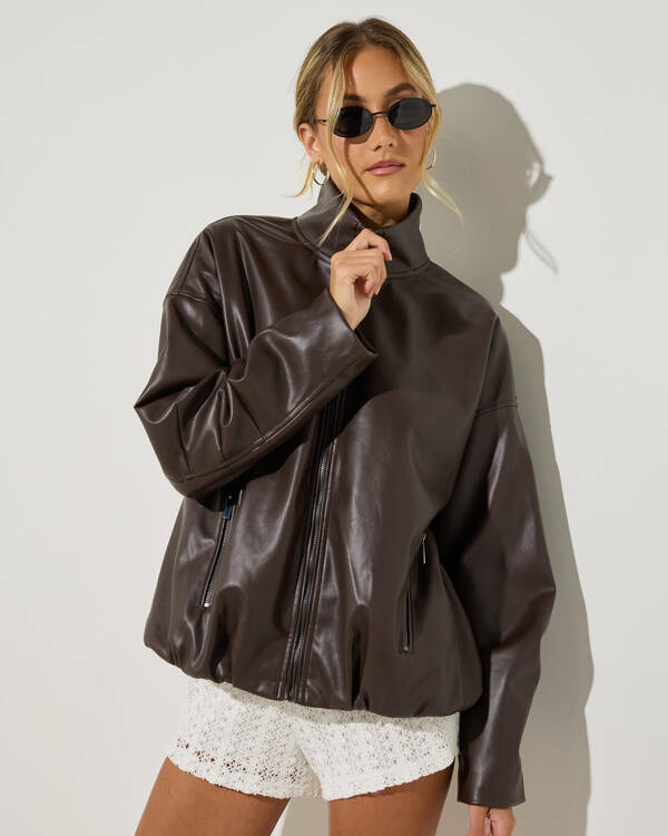 Halo Faux Leather Jacket