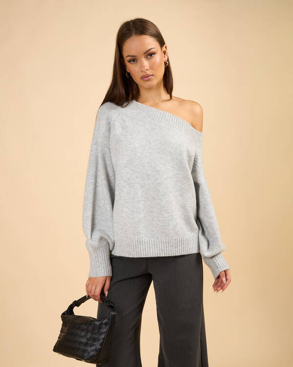 Megi Off Shoulder Knit Jumper