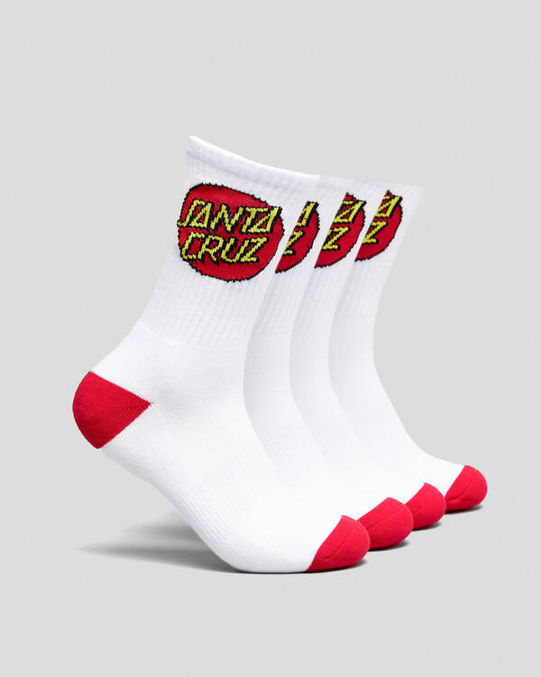 Classic Dot Crew Socks 4 Pack