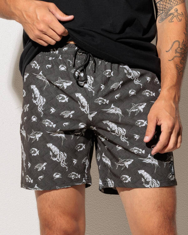 Maritime Elastic Waist Shorts