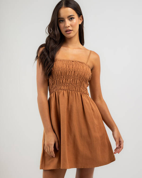 Classic Shirred Mini Dress