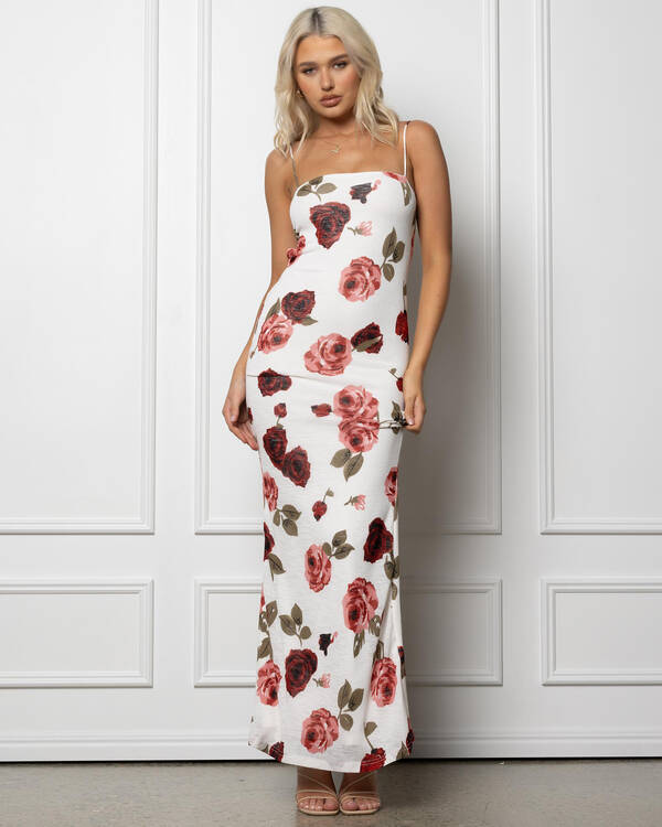 white dress city beach Shop Valentina Lace Maxi Dress – Beach City main image 0