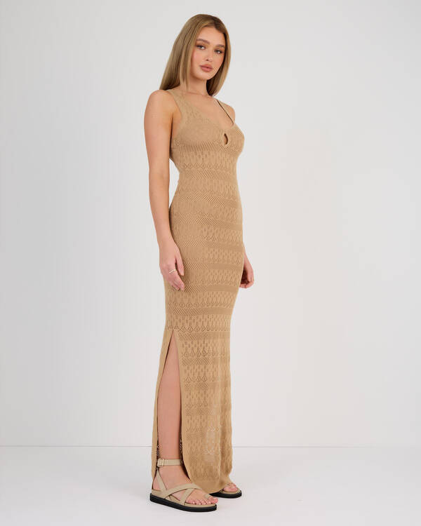 green dress pants Maxi knitwear dress – SOLANGEL main image 1