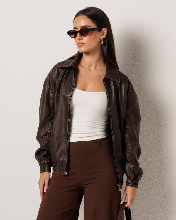 Cyrus Faux Leather Jacket