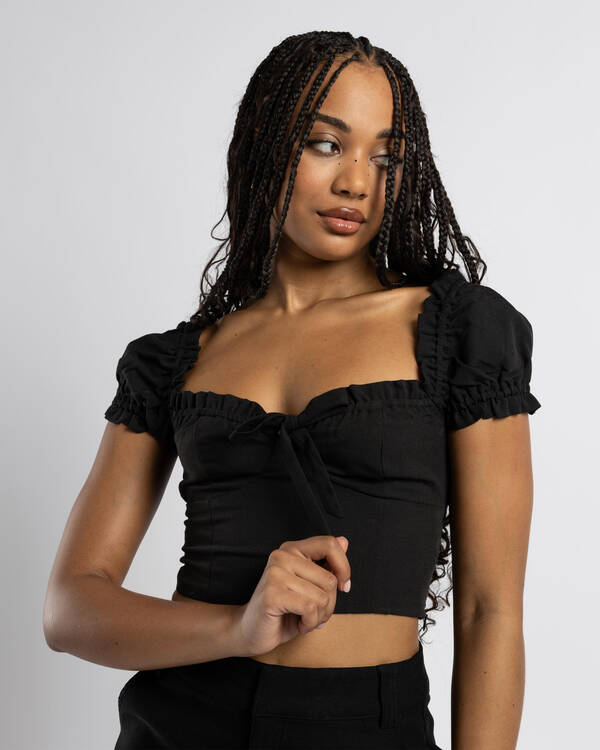 Carla Tie Front Top
