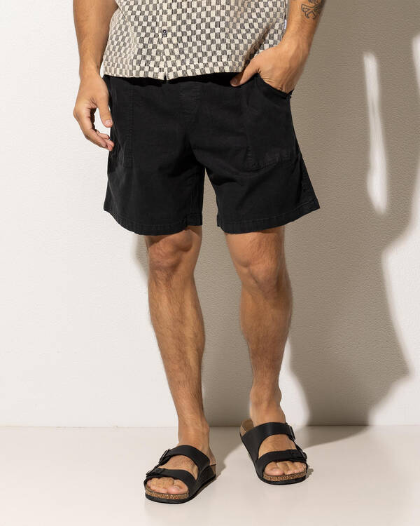 Elastic Patch Pocket Shorts