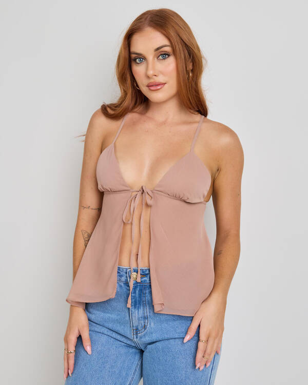 Maree Tie Front Top