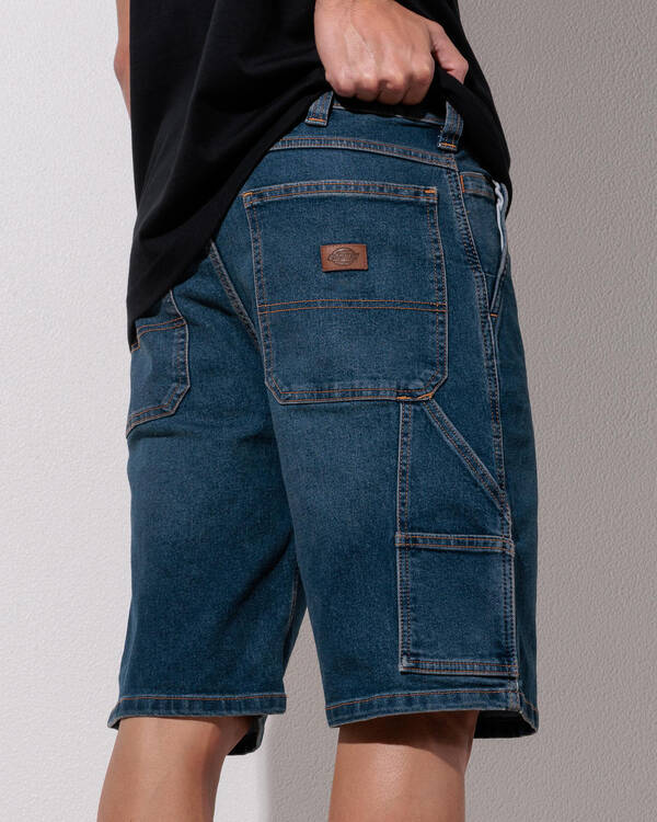 Relaxed Denim Utility Shorts