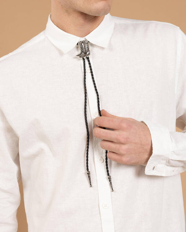 Cowboy Boot Bolo Tie Necklace