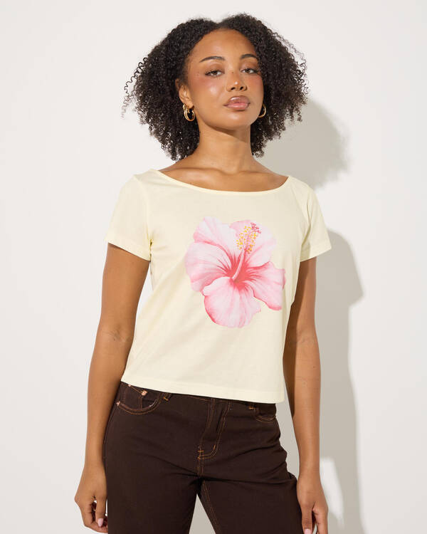Connie Off Shoulder Tee
