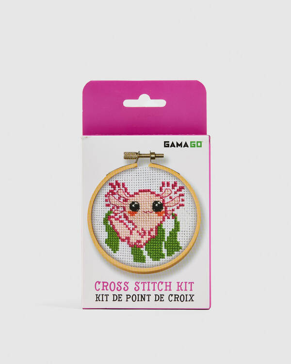 Axolotl Cross Stitch Embroidery Kit