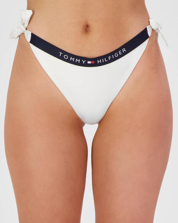 Core Solid Logo Tie Side Bikini Bottom