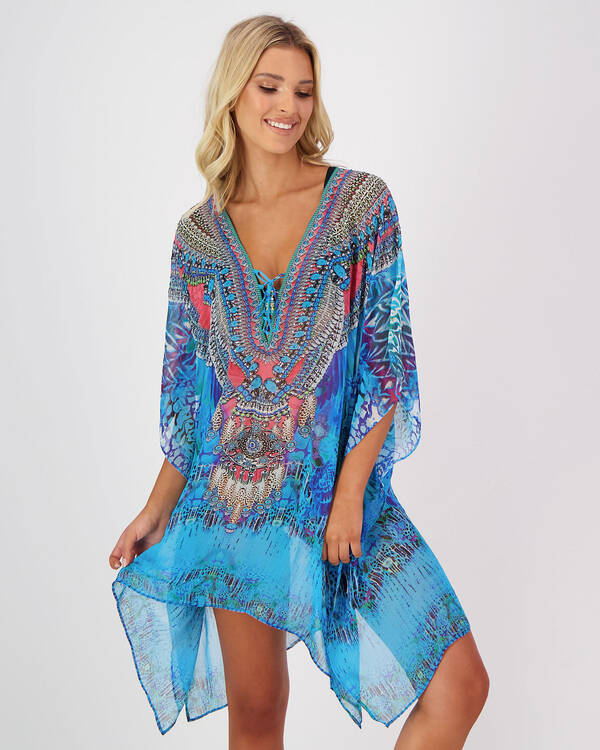 Blue Jay Kaftan Beach Cover